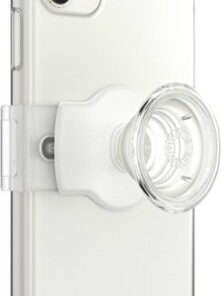 PopSockets - PopGrip Slide Stretch Cell Phone Grip and Stand for Most Cell Phone Cases - Clear and White