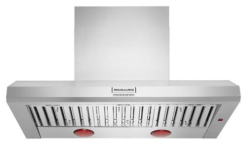 KitchenAid - 48'' 585 or 1170 CFM Motor Class Commercial-Style Wall-Mount Canopy Range Hood - Stainless steel 1