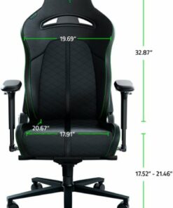 Razer - Enki Gaming Chair for All-Day Comfort - Green/Black