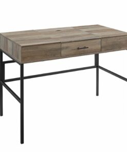 Walker Edison - Contemporary 1-Drawer Desk with Lift-Top Storage - Grey Wash