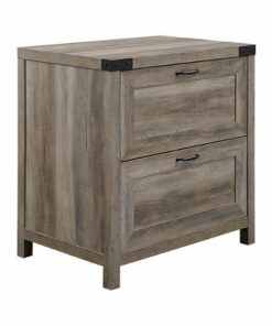 Walker Edison - Modern Farmhouse Metal Accent 2-Drawer File Cabinet - Grey Wash