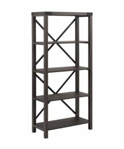 Walker Edison - Farmhouse 4-Shelf Bookcase - Sable
