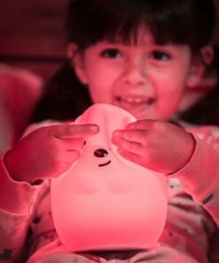 LumiPets - Kids' Night Light Bear Lamp with Remote - White