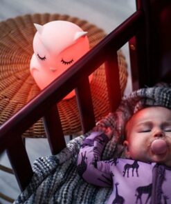 LumiPets - Kids' Night Light Owl Lamp with Remote - White
