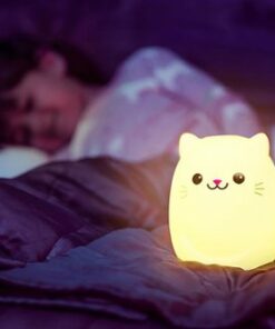 LumiPets - Kids' Night Light Cat Lamp with Remote - White