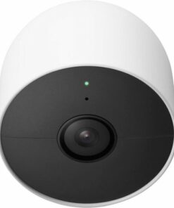 Google - Geek Squad Certified Refurbished Nest Cam 2 Pack Indoor/Outdoor Wire Free Security Cameras - Snow