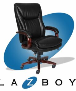 La-Z-Boy - Edmonton Big and Tall Bonded Leather Executive Office Chair - Black