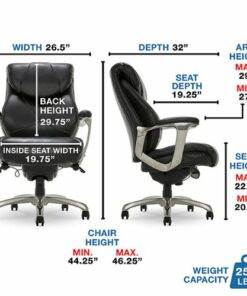 La-Z-Boy - Cantania Bonded Leather Executive Office Chair - Black