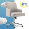 Serta - Leighton Fabric Home Office Chair - Light Gray