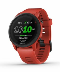 Garmin - Forerunner 745 GPS Smartwatch 30mm Fiber-Reinforced Polymer - Magma Red
