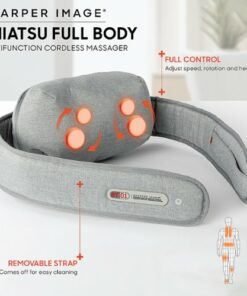 Sharper Image - Shiatsu Full Body Multifunction Cordless Massager - Grey