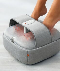 Sharper Image - Acupressure Heated Foot Massage Ottoman - White