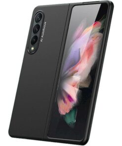 SaharaCase - Hard Shell Silicone Case for Samsung Galaxy Z Fold3 5G - Black