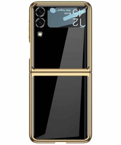 SaharaCase - Marble Series Case for Samsung Galaxy Z Flip3 5G - Black/Gold