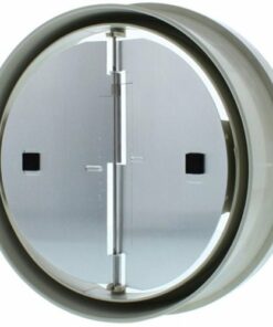 Zephyr - Duct 7 in. Low-Profile Round Damper with Collar for Range Hood - White