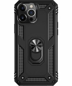 SaharaCase - Kickstand with Belt Clip Case for Apple iPhone 13 Pro Max - Black