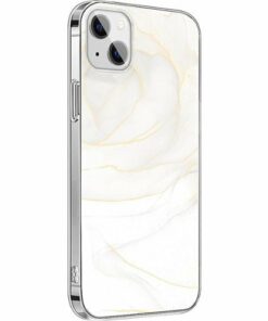 SaharaCase - Marble Series Case for Apple iPhone 13 mini - White/Gold