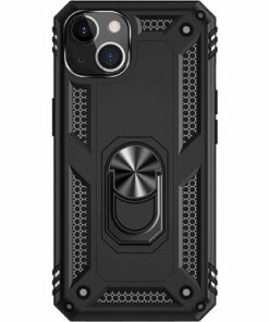 SaharaCase - Kickstand with Belt Clip Case for Apple iPhone 13 and iPhone 14 - Black