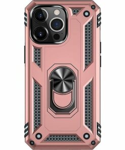 SaharaCase - Kickstand with Belt Clip Case for Apple iPhone 13 Pro - Rose Gold