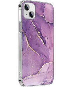 SaharaCase - Marble Series Case for Apple iPhone 13 mini - Purple/Gold