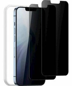SaharaCase - ZeroDamage HD Privacy Tempered Glass Screen Protector for Apple iPhone 13 and iPhone 14 (2-Pack)