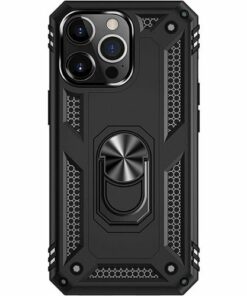 SaharaCase - Kickstand with Belt Clip Case for Apple iPhone 13 Pro - Black