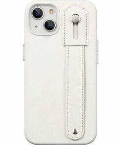 SaharaCase - FingerGrip Series Case with Strap for Apple iPhone 13 and iPhone 14 - White