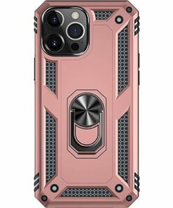 SaharaCase - Kickstand with Belt Clip Case for Apple iPhone 13 Pro Max - Rose Gold