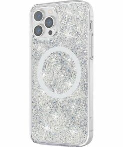 SaharaCase - Sparkle Case with MagSafe for Apple iPhone 13 Pro - Clear, Silver