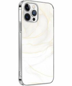 SaharaCase - Marble Series Case for Apple iPhone 13 Pro - White/Gold
