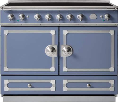 La Cornue - 110 Induction Range Provence Blue with Stainless Steel & Satin Chrome - Multi