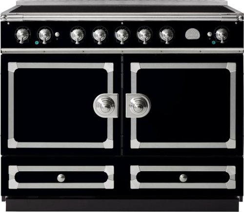 La Cornue - 110 Induction Range Gloss Black with Stainless Steel & Satin Chrome - Multi