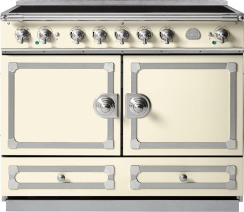 La Cornue - 110 Induction Range Ivory with Stainless Steel & Satin Chrome - Multi