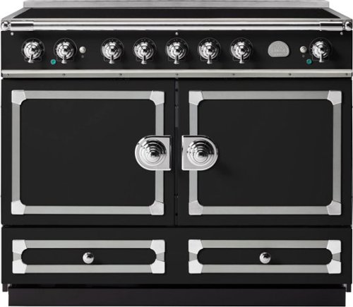 La Cornue - 110 Induction Range Matte Black with Stainless Steel & Polished Chrome - Multi