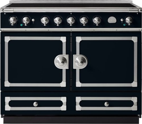 La Cornue - 110 Induction Range Dark Navy Blue with Stainless Steel & Satin Chrome - Multi