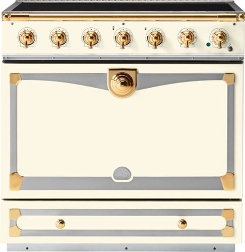 La Cornue - 90 Induction Blanc with Stainless Steel & Polished Brass - Multi