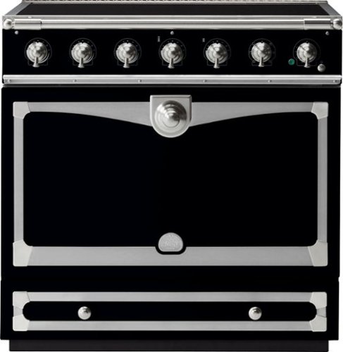 La Cornue - 90 Induction Range Gloss Black with Stainless Steel & Satin Chrome - Multi
