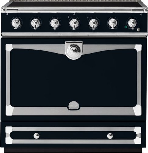 La Cornue - 90 Induction Range Dark Navy Blue with Stainless Steel & Polished Chrome - Multi