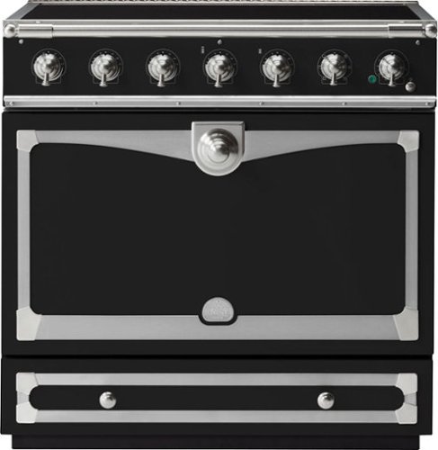 La Cornue - 90 Induction Range Matte Black with Stainless Steel & Satin Chrome - Multi