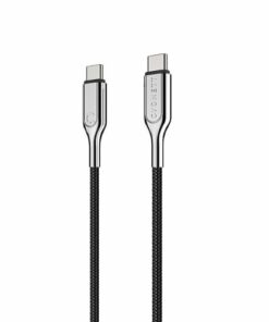 Cygnett - Armored 3' 2.0 USB-C to USB-C Charge and Sync Cable - Black