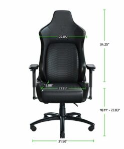 Razer - Iskur XL - Gaming Chair With Built-In Lumbar Support - Black/Green