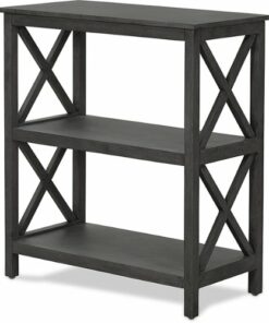 Click Decor - Thompson 2 Tier Shelf - Dark Gray