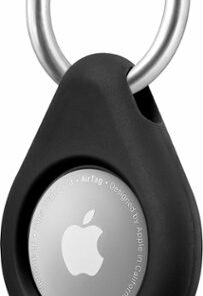Insignia™ - Key Ring Case for Apple AirTag (2-Pack) - Black