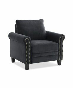 Lifestyle Solutions - Ashley Rolled Arm Chair - Charcoal