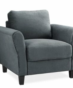 Lifestyle Solutions - Wesley Microfiber chair in - Dark Grey
