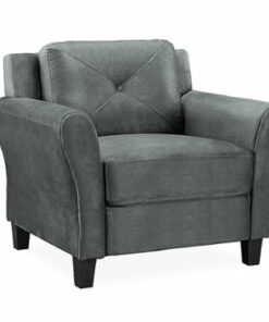 Lifestyle Solutions - Hamburg Rolled Arm Chair - Dark Grey