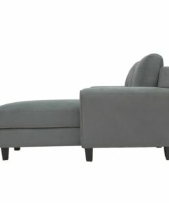 Lifestyle Solutions - Hamburg Rolled Arm Sectional Sofa in Grey - Dark Grey