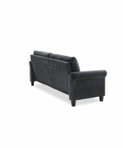 Lifestyle Solutions - Ashley Rolled Arm Sofa - Charcoal