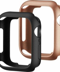 Modal™ - Bumper Case for Apple Watch 41mm and Apple Watch Series 8 41mm (2-Pack) - Black/Gold