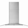 Whirlpool - 36" Curved Glass Wall Mount Range Hood - Stainless steel